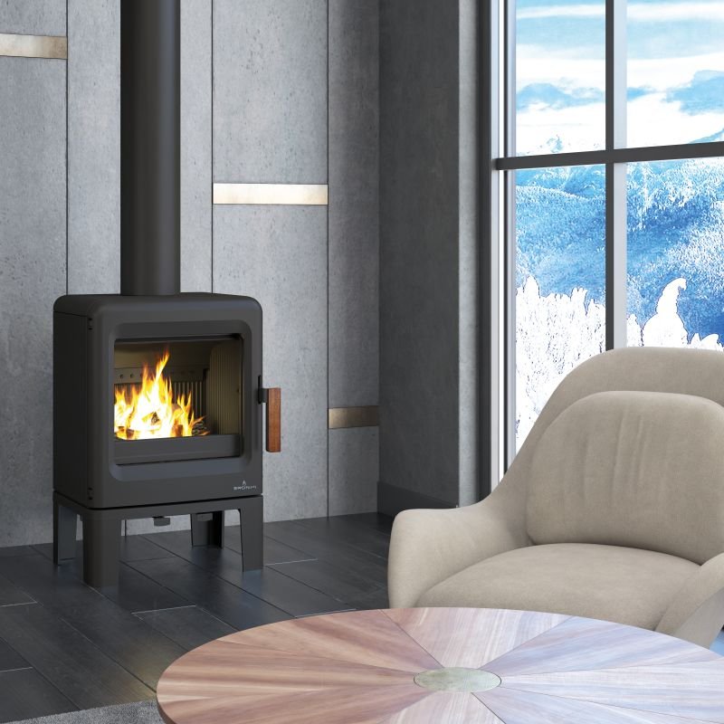 BRONPI Lira Kaminofen aus Gusseisen, 5 kW.