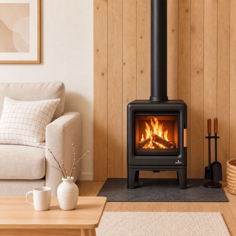 BRONPI Lira Kaminofen aus Gusseisen, 5 kW.