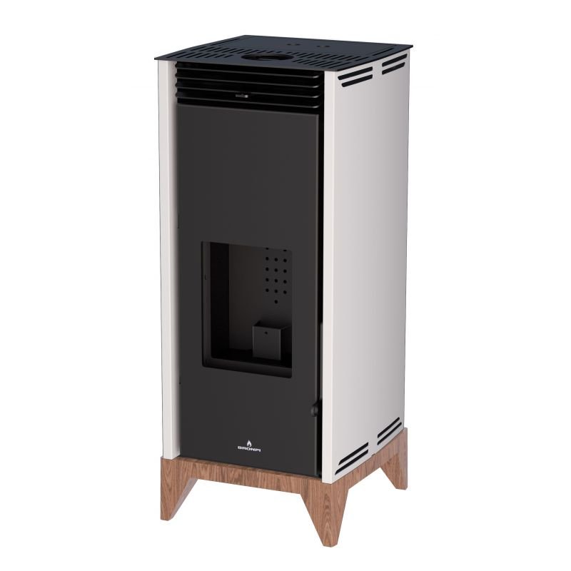 BRONPI Free 6 Pelletofen ohne Strom – 6 kW, natürliche Konvektion, 91 % Wirkungsgrad